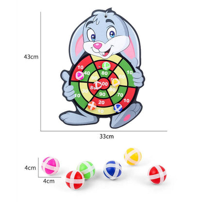 Kids Rabbit Dart Board with Sticky Balls by HitMyNeed