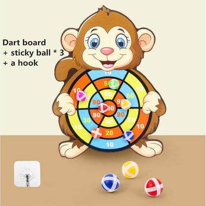 Kids Rabbit Dart Board with Sticky Balls monkey by HitMyNeed