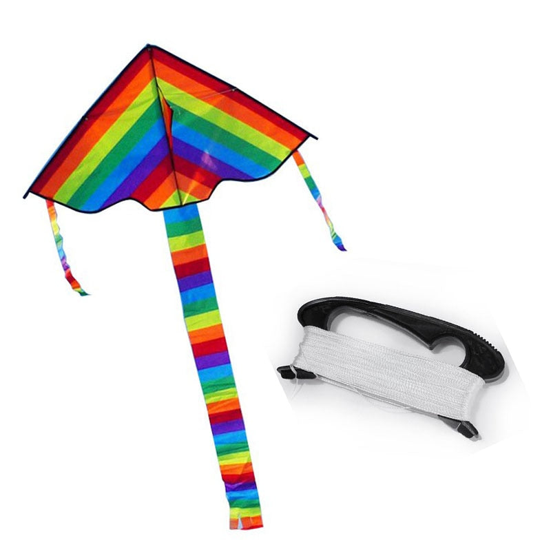 Kids Rainbow Kite Outdoor Toy 95 x 150 cm by HitMyNeed