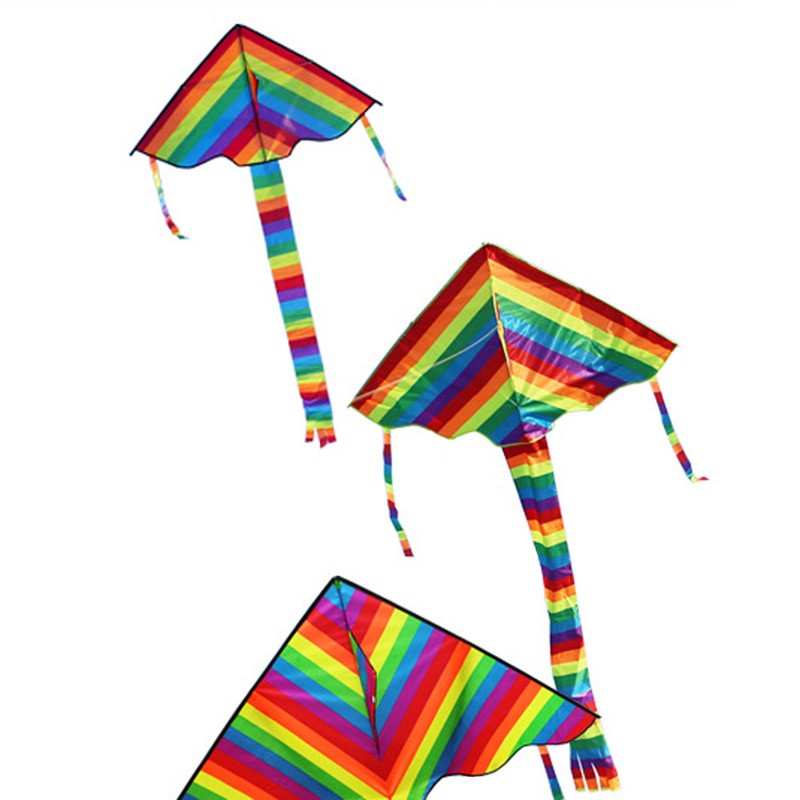 Kids Rainbow Kite Outdoor Toy 95 x 150 cm by HitMyNeed