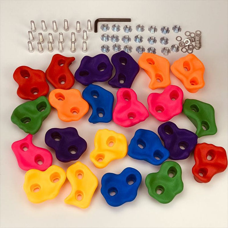 Kids Rock Climbing Holds Set with Mounting Screws by HitMyNeed