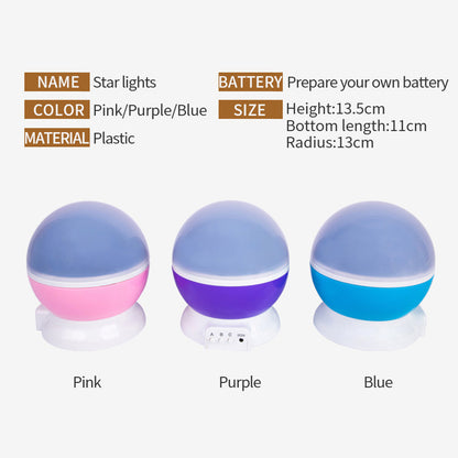 Kids Rotating Night Light Star Projector Lamp by HitMyNeed