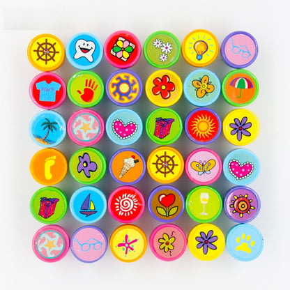 Kids Rubber Stamp Party Favors Set (36 Pieces) by HitMyNeed