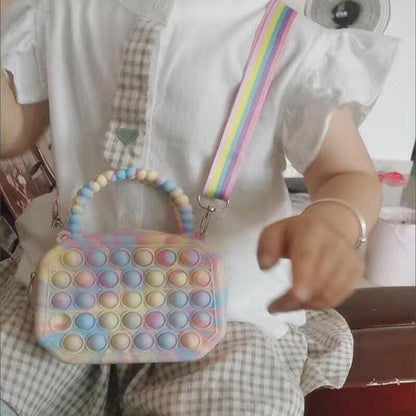 Kids Silicone Pop Bubble Crossbody Purse by HitMyNeed