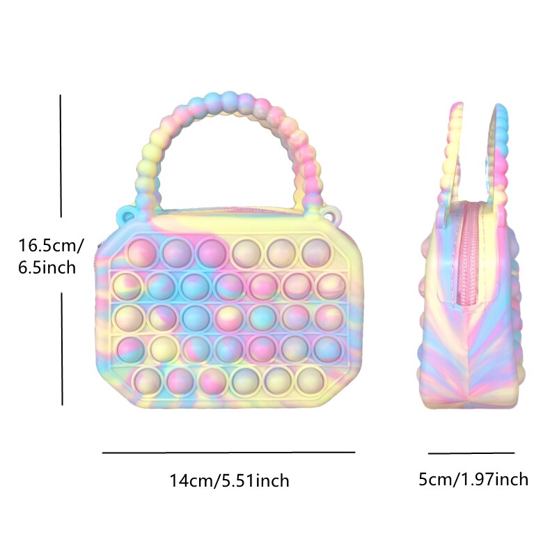 Kids Silicone Pop Bubble Crossbody Purse by HitMyNeed