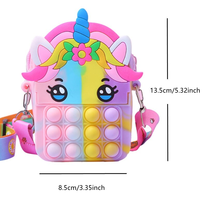 Kids Silicone Pop Bubble Crossbody Purse by HitMyNeed