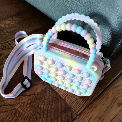 Kids Silicone Pop Bubble Crossbody Sensory Bag by HitMyNeed