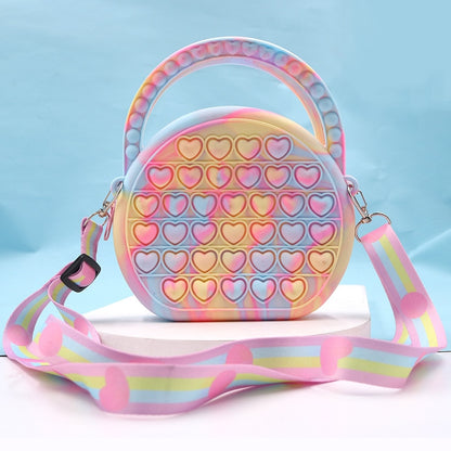 Kids Silicone Pop Bubble Crossbody Sensory Bag 2 by HitMyNeed