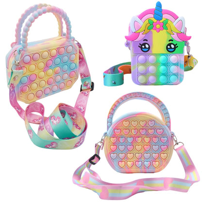 Kids Silicone Pop Bubble Crossbody Sensory Bag by HitMyNeed