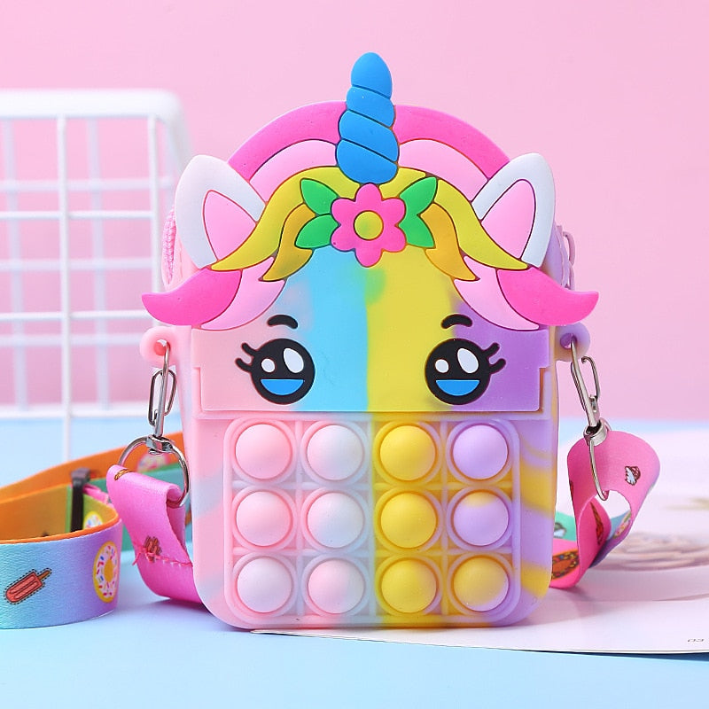 Kids Silicone Pop Bubble Crossbody Sensory Bag by HitMyNeed
