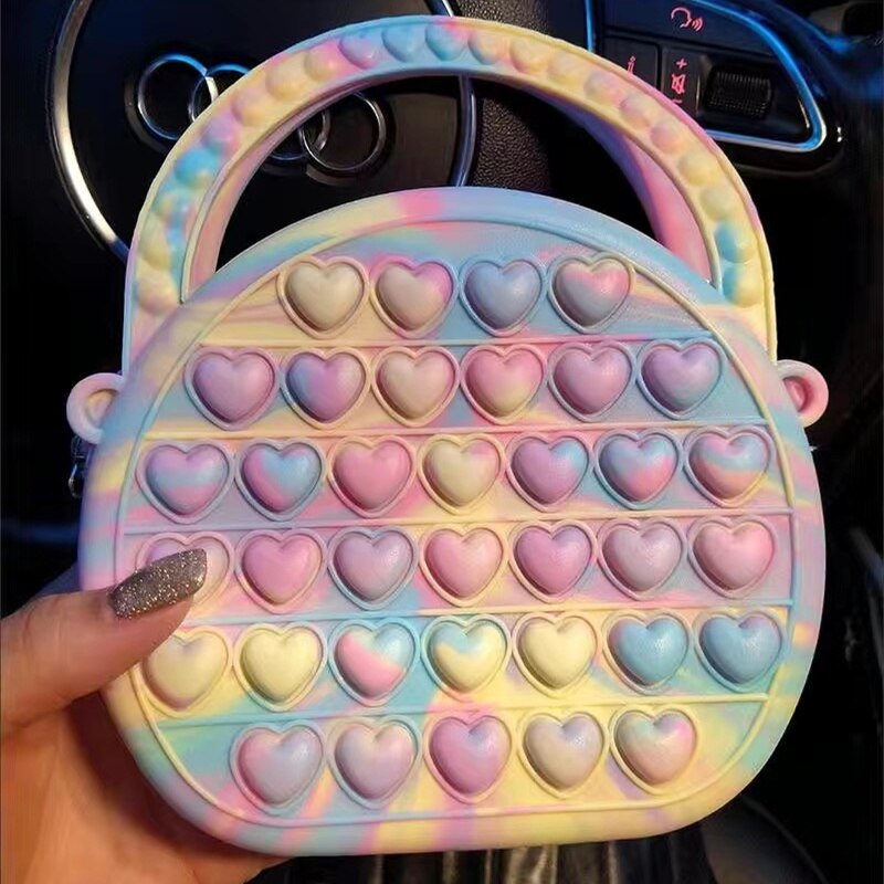 Kids Silicone Pop Bubble Crossbody Sensory Bag by HitMyNeed