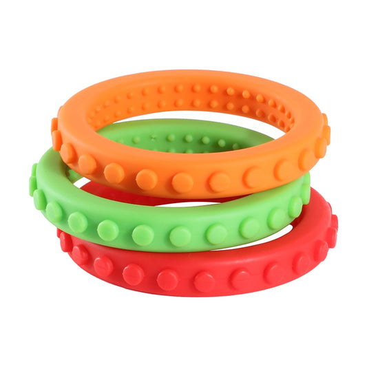 Kids Silicone Teething Bracelets (3-Pack) by HitMyNeed