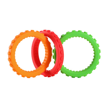 Kids Silicone Teething Bracelets (3-Pack) by HitMyNeed