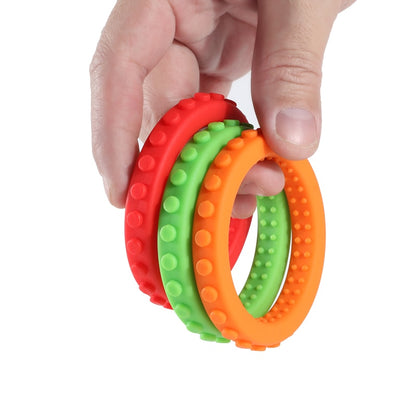 Kids Silicone Teething Bracelets (3-Pack) by HitMyNeed