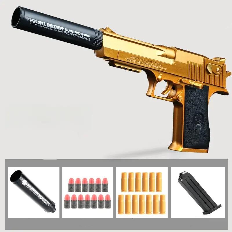 Kids Soft Bullet Toy Pistol with Shell Ejection by HitMyNeed
