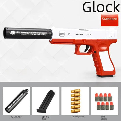 Kids Soft Bullet Toy Pistol with Shell Ejection by HitMyNeed
