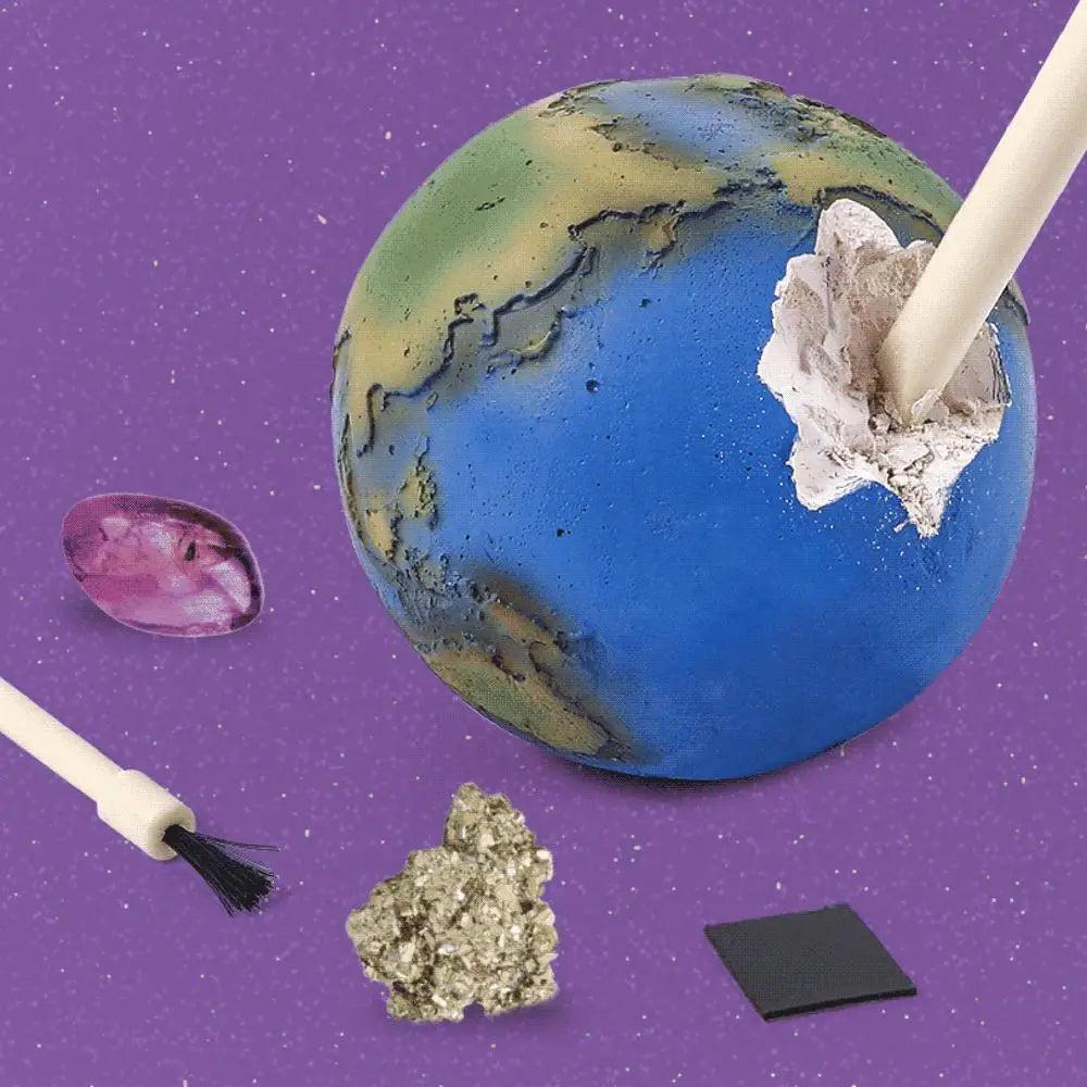 Kids Solar System Gemstone Dig & Excavation Kit earth by HitMyNeed
