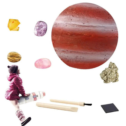 Kids Solar System Gemstone Dig & Excavation Kit jupiter by HitMyNeed