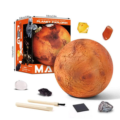 Kids Solar System Gemstone Dig & Excavation Kit mars by HitMyNeed