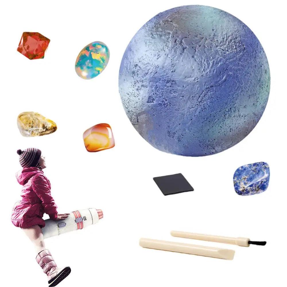 Kids Solar System Gemstone Dig & Excavation Kit neptune by HitMyNeed