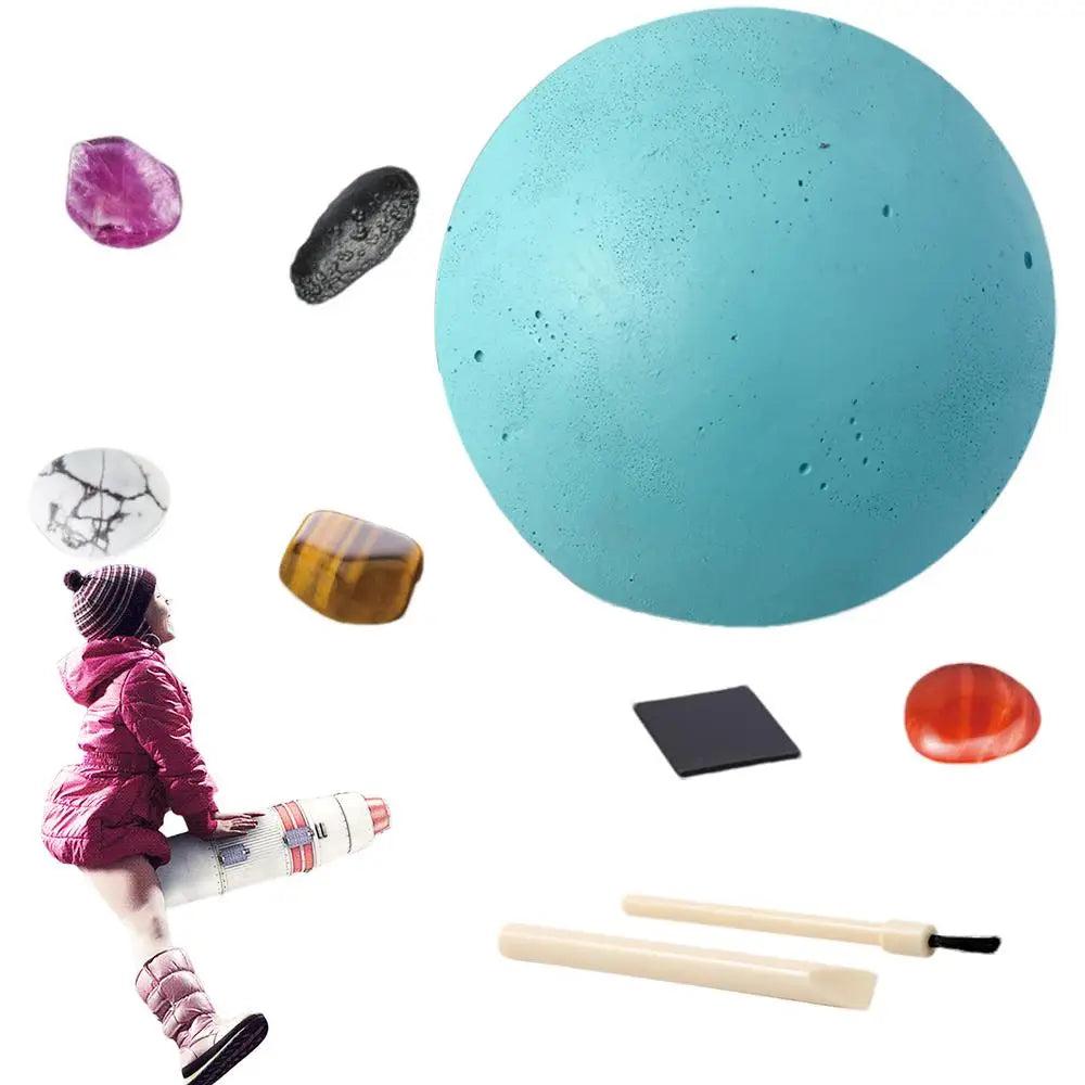 Kids Solar System Gemstone Dig & Excavation Kit uranus by HitMyNeed