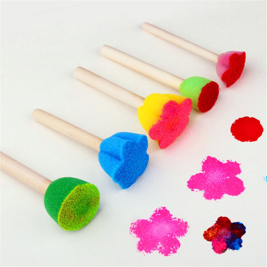 Kids Sponge Stamp Set for Arts and Crafts (5pcs) by HitMyNeed