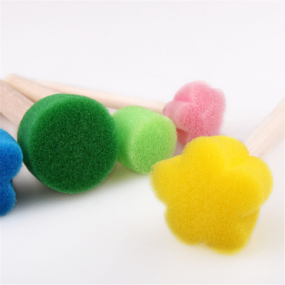 Kids Sponge Stamp Set for Arts and Crafts (5pcs) by HitMyNeed