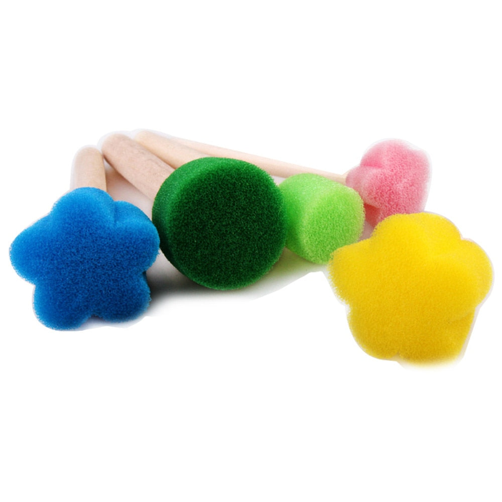 Kids Sponge Stamp Set for Arts and Crafts (5pcs) by HitMyNeed