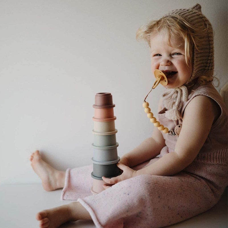Kids Stacking Cups Educational Toy Set (8 Pieces) by HitMyNeed