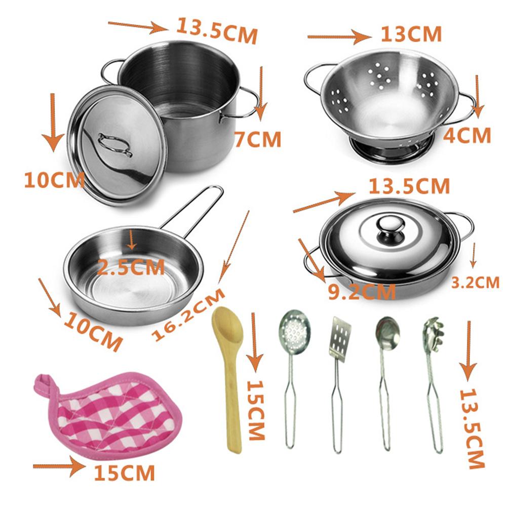 Kids Stainless Steel Pots and Pans Toy Set (12 Pcs) by HitMyNeed