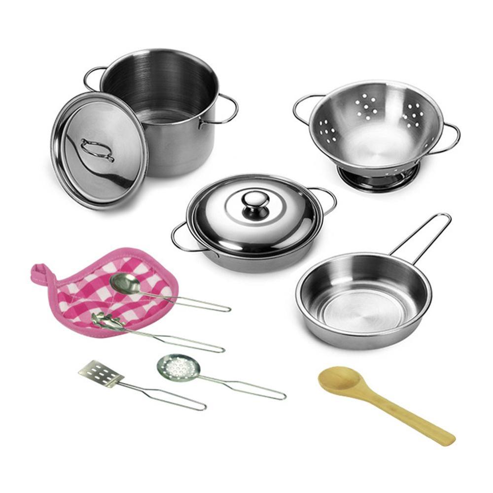 Kids Stainless Steel Pots and Pans Toy Set (12 Pcs) by HitMyNeed