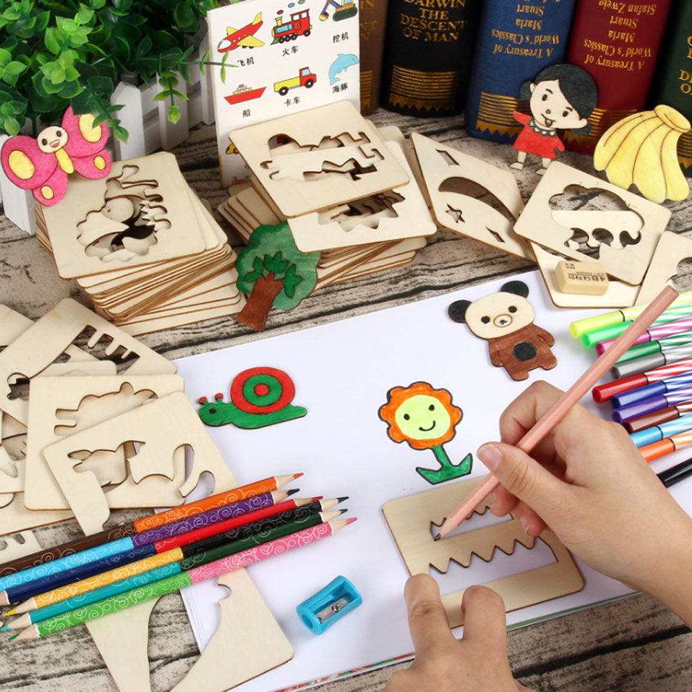 Kids Stencil Drawing & Art Materials Set by HitMyNeed