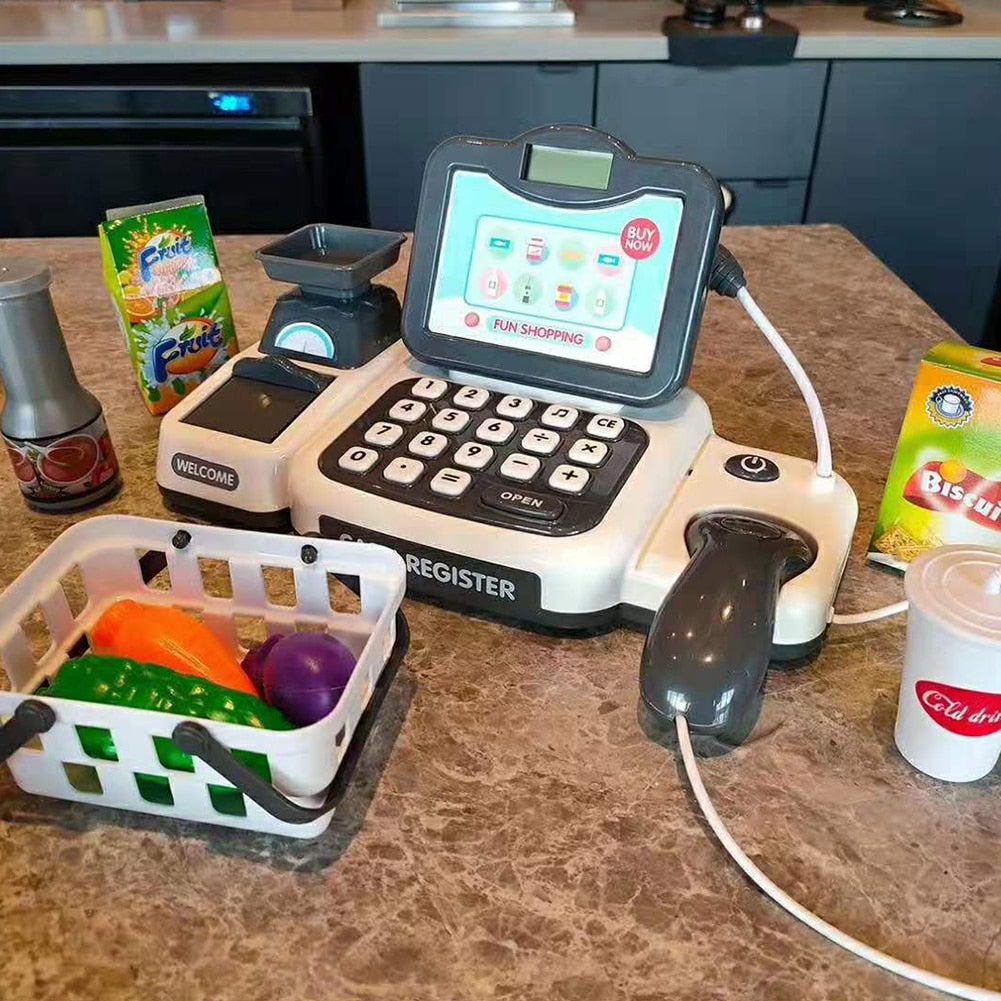Kids Supermarket Cash Register Playset with Scanner by HitMyNeed