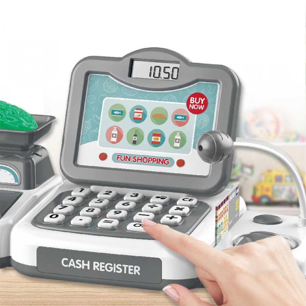 Kids Supermarket Cash Register Playset with Scanner by HitMyNeed