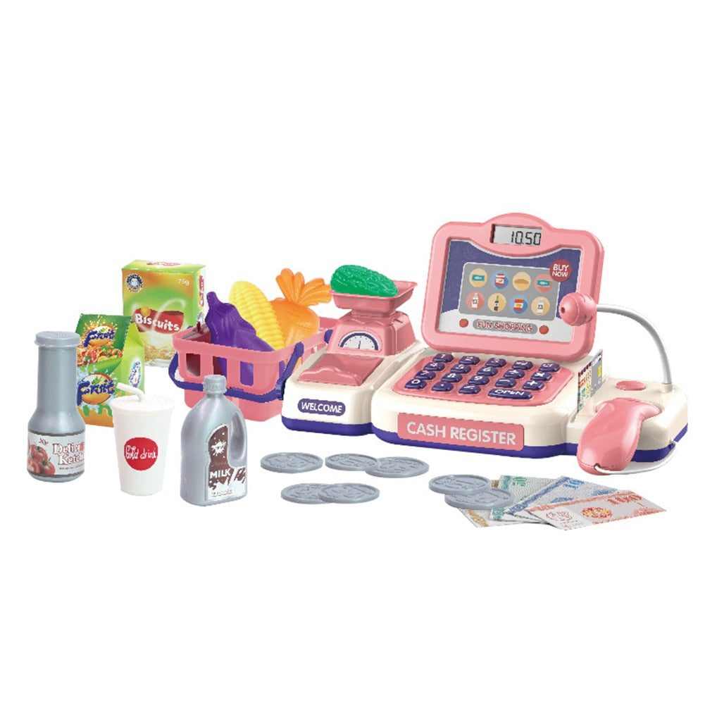 Kids Supermarket Cash Register Playset with Scanner by HitMyNeed