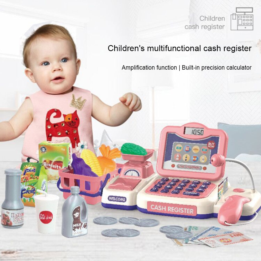 Kids Supermarket Cash Register Playset with Scanner by HitMyNeed