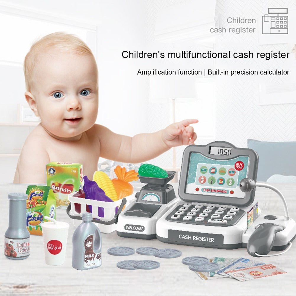 Kids Supermarket Cash Register Playset with Scanner by HitMyNeed