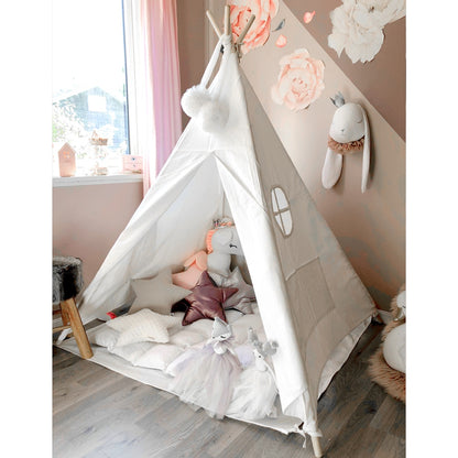 Kids Teepee Tent Playhouse with Mat & Carry Bag by HitMyNeed
