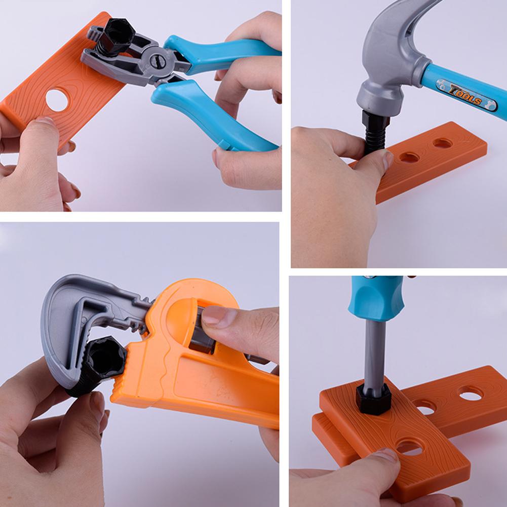 Kids Toy Toolbox Set with 14 Safe Plastic Tools by HitMyNeed