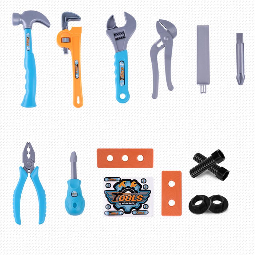 Kids Toy Toolbox Set with 14 Safe Plastic Tools by HitMyNeed
