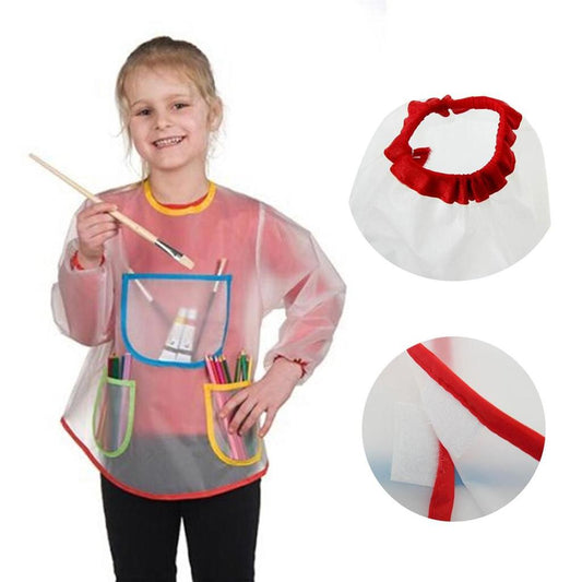 Kids Waterproof Painting Apron with Pockets by HitMyNeed