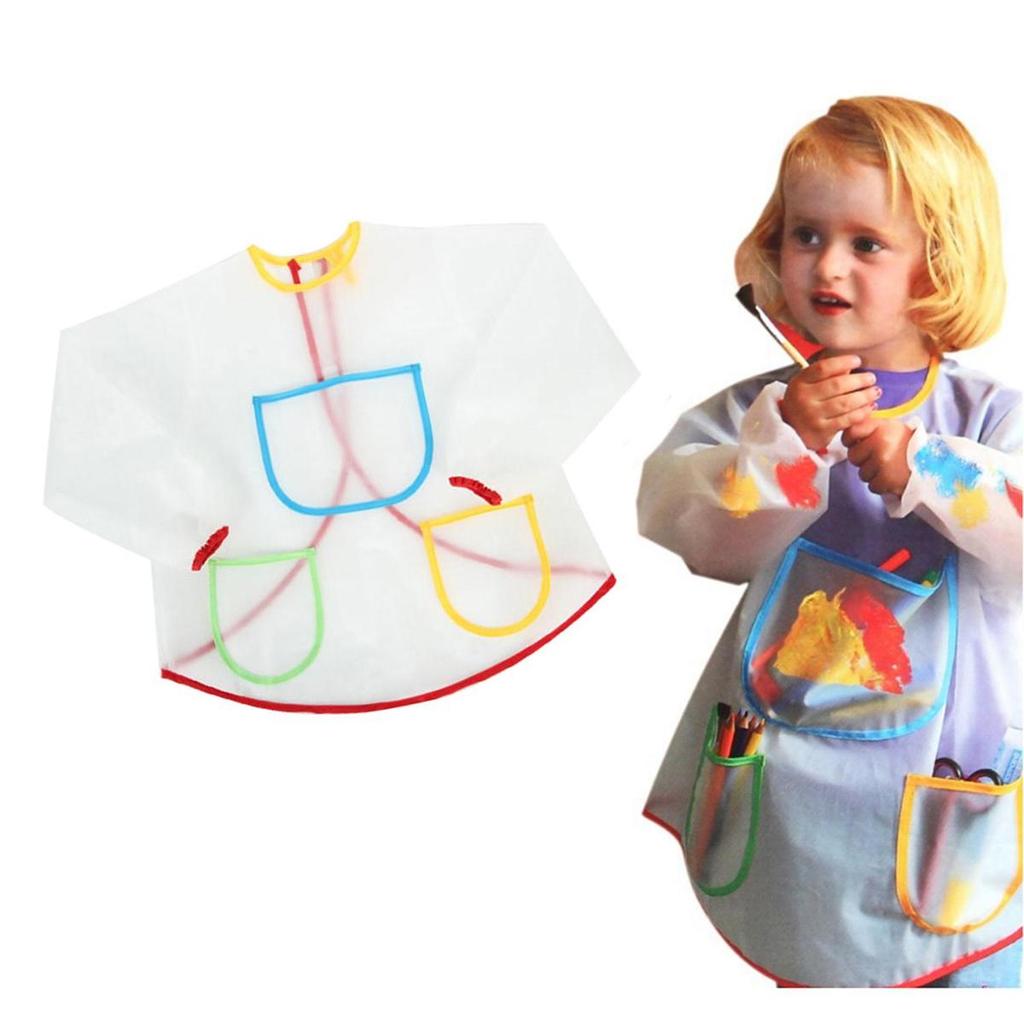 Kids Waterproof Painting Apron with Pockets by HitMyNeed