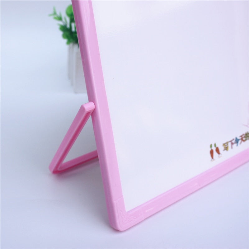 Kids Whiteboard with Magnetic Learning Clock 23 x 23cm by HitMyNeed