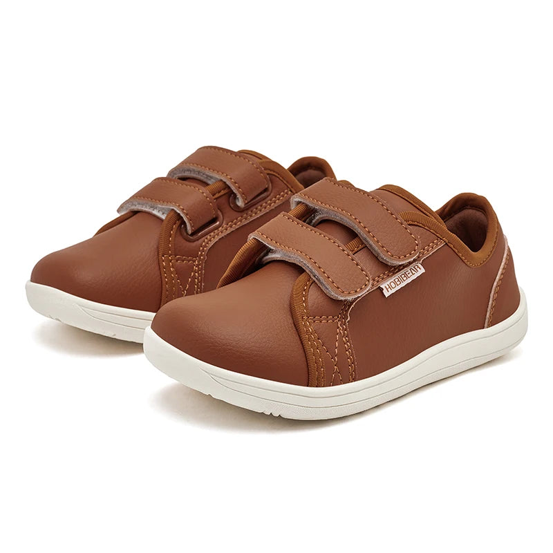 Kids Wide Toe Barefoot Minimalist Sneakers brown 33.0 by HitMyNeed
