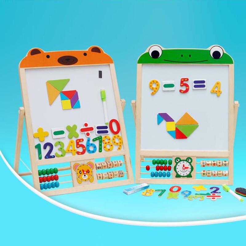 Kids Wooden Chalkboard & Whiteboard Easel Stand by HitMyNeed