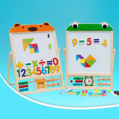 Kids Wooden Chalkboard & Whiteboard Easel Stand by HitMyNeed