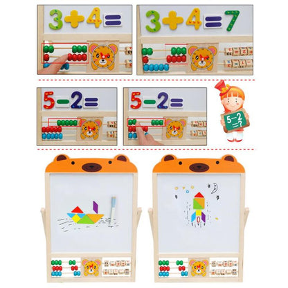 Kids Wooden Chalkboard & Whiteboard Easel Stand by HitMyNeed