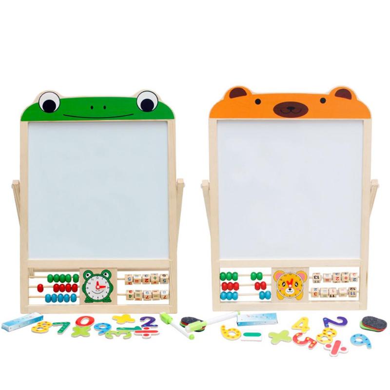 Kids Wooden Chalkboard & Whiteboard Easel Stand by HitMyNeed