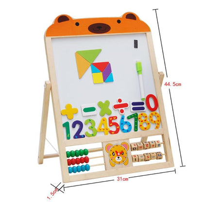 Kids Wooden Chalkboard & Whiteboard Easel Stand by HitMyNeed