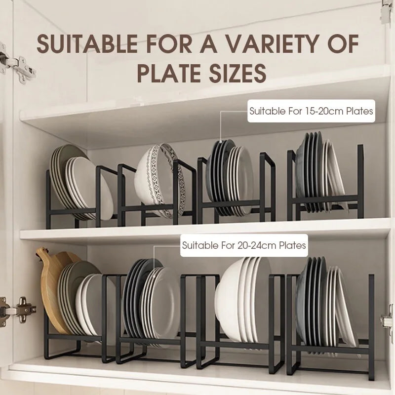 Kitchen Cabinet Countertop Plate Storage Rack by HitMyNeed